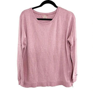 Calia by Carrie Underwood Pink Effortless Side Zip Pullover Sweatshirt Medium